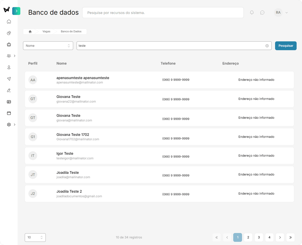 Avanci - Banco de Dados